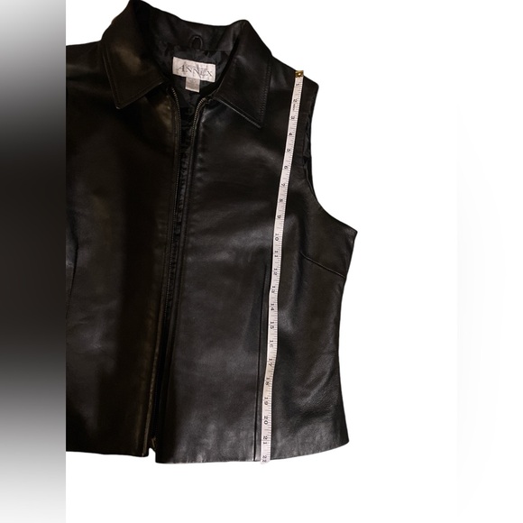 Vintage Casual Corner Black leather vest. size l. 1980’s-90 - Picture 7 of 12